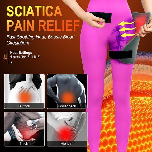 Koviti Hip Heating Pad for Sciatica Pain Relief - FSA HSA Eligible Hip Brace, Electric Heat Pad for Lower Back Thigh Buttock, Hot Physical Therapy Gifts for Women Men, Mom, Dad(XL) in Saudi Arabia