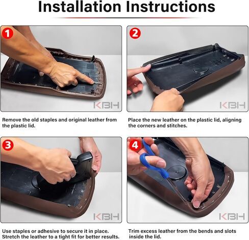 KBH Center Center Console Renrest Cover Presentive for Ford Edge 2011 2012 2013 ، Vinyl Leather ، Middle Console Rest Rest ، anti-scratch ، Black in Kuwait