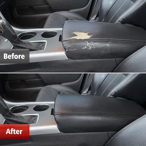 KBH Center Center Console Renrest Cover Presentive for Ford Edge 2011 2012 2013 ، Vinyl Leather ، Middle Console Rest Rest ، anti-scratch ، Black in Kuwait
