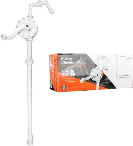 TERA PUMP HEAVY DUTY Cast Iron Rotary Rotating Action Drum Pump with Telescoping Suction Tube, 10 GPM/Sturdy and Smooth to use by TERA PUMP in Saudi Arabia