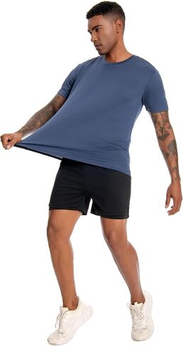 Nutria Workout Shirts for Men Quick Dry 3 Pack Short Sleeve Gym Athletic Running Tees Moisture Wicking Breathable Cool U18 in Saudi Arabia