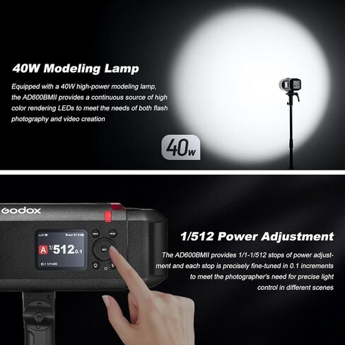 Godox AD600BM Bowens Mount 600Ws GN87 High Speed Sync Outdoor Flash Strobe Light with 2.4G Wireless X System, 8700mAh Battery to Provide 500 Full Power in Saudi Arabia