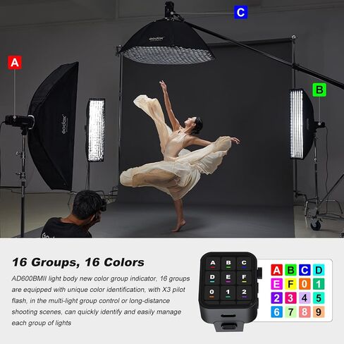 Godox AD600BM Bowens Mount 600Ws GN87 High Speed Sync Outdoor Flash Strobe Light with 2.4G Wireless X System, 8700mAh Battery to Provide 500 Full Power in Saudi Arabia