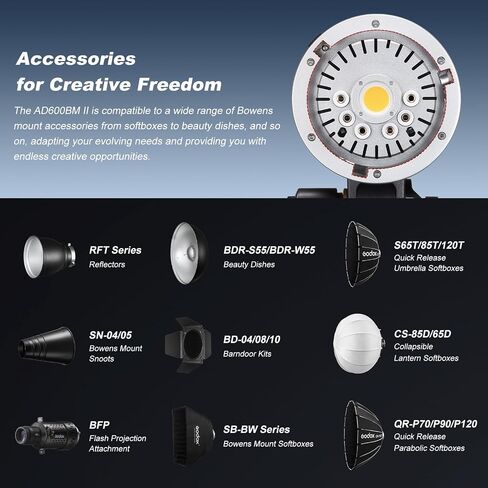 Godox AD600BM Bowens Mount 600Ws GN87 High Speed Sync Outdoor Flash Strobe Light with 2.4G Wireless X System, 8700mAh Battery to Provide 500 Full Power in Saudi Arabia