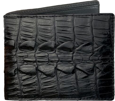 Black Croc Bifold Leather Wallet Men With Flip Out ID Holder Credit Card Holder Premium RFID Blocking Front Pocket Handmade Gift For Birthday Wedding Anniversary Father's Day VINAM-99 in Saudi Arabia