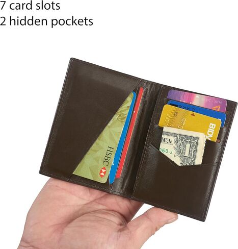 Black Croc Bifold Leather Wallet Men With Flip Out ID Holder Credit Card Holder Premium RFID Blocking Front Pocket Handmade Gift For Birthday Wedding Anniversary Father's Day VINAM-99 in Saudi Arabia