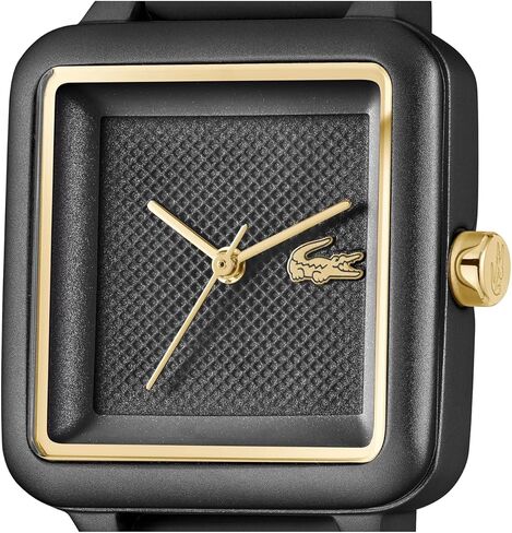 lacoste.12.12 Flow Women 3H's 3H's Contsz Watch - Slim Silicone Strap - حالة مربعة - مقاومة للماء تصل إلى 3atm/30 متر - أناقة الحد الأدنى لها - 26 مم in Saudi Arabia