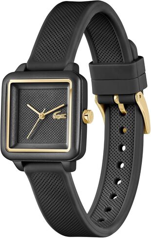 lacoste.12.12 Flow Women 3H's 3H's Contsz Watch - Slim Silicone Strap - حالة مربعة - مقاومة للماء تصل إلى 3atm/30 متر - أناقة الحد الأدنى لها - 26 مم in Saudi Arabia