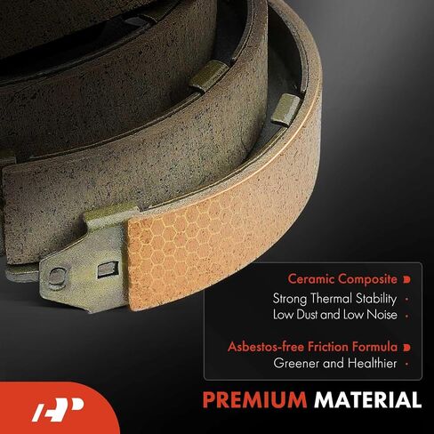 A-Premium Rear Ceramic Drum Brake Shoes Set Compatible with Select Chevrolet, Toyota, Pontiac and Saturn Models - Equinox 2005-2006, Sienna 1998-2003, Aztek 2001-2005, Torrent 2006, Vue 2002-2007 in Saudi Arabia