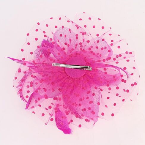 قبعات Curasa fascinators للنساء 20s شاي شاي قبعات Derby Mesh Flower Flower Feathers Clip Cocktail Ribbons in Kuwait