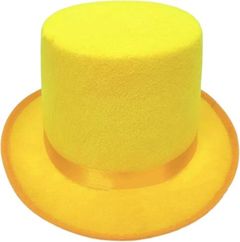 Roll Brims Tall Top Hat for Adult Bowlers Hat Magicians Hat Halloween Party Hat Cosplay Costume Stage Show Headwear Purple in Kuwait