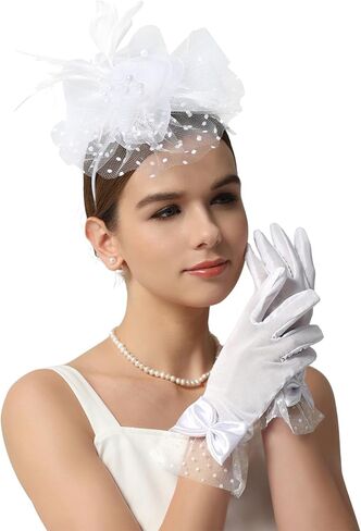2025 قبعات Kentucky-Bedby Hats for Women Church Tea Party Associory مع قفازات الدانتيل in Kuwait