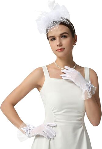 2025 قبعات Kentucky-Bedby Hats for Women Church Tea Party Associory مع قفازات الدانتيل in Kuwait