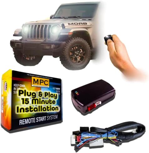MPC Remote Start Kit Compatible with Jeep Wrangler 2007-2018 || 100% Plug n Play || Key-to-Start || Use Your OEM Key Fob || 15 Minute Install || USA Tech Support in Kuwait