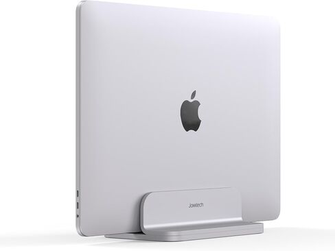 Aluminum Laptop Vertical Stand Organizer, Sturdy Laptop Computer Holder Desktop Stand Compatible with New Retina Apple MacBook Pro/Air, Mac Mini and iPad Pro - Black in Kuwait