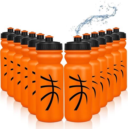 12 Pack Softball Water Bottles Bulk 20 oz Reusable Squeeze Water Bottles Plastic Sports Bottle with Pull Top Cap Softball Gifts Tumbler for Sports Travel Gym Party Supplies Friends Men Girls in Saudi Arabia