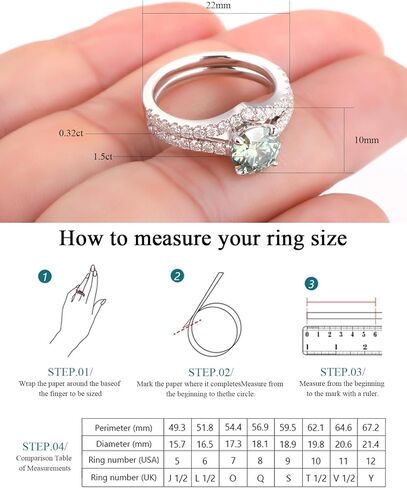 خاتم الخطوبة Moissanite للنساء 18 كيلو أبيض غلود مطلي S925 Sterling Silver Vintage Beatals يترك النساء هدية المجوهرات in Kuwait