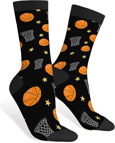 AOYEGO Volleyball Funny Socks Water Polo Balls Iridescent Novelty Casual Crew Socks Contrast Color Design for Women Men Gift in Kuwait