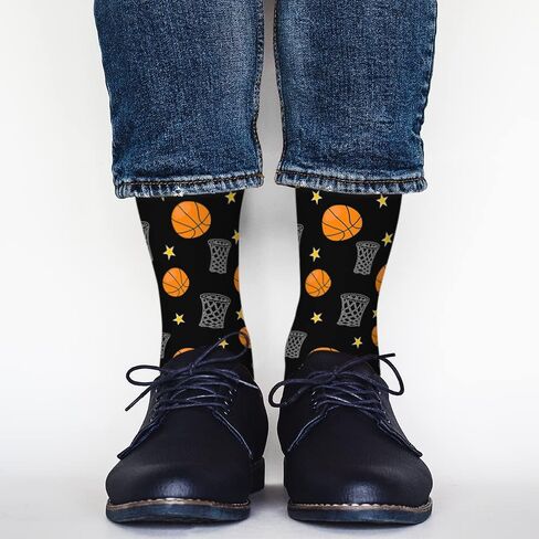 AOYEGO Volleyball Funny Socks Water Polo Balls Iridescent Novelty Casual Crew Socks Contrast Color Design for Women Men Gift in Kuwait