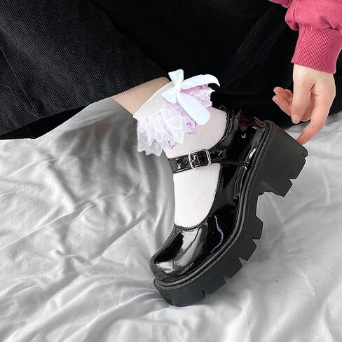 جوارب الكشكش البيضاء مع القوس كاحل الدانتيل جوارب زخرفة الصيف رقيقة coquett in Kuwait