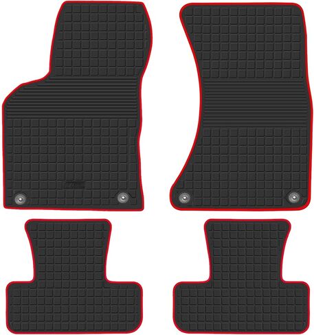 HD-Mart Car Floor Mats Rubber for Audi Q5 SQ5 2009-2017 Full Black Automotive Floor Mats All Weather Floor Liner Set Waterproof Odorless Car Mats for Audi Q5/SQ5 2017-2009 1st & 2nd Row in Kuwait