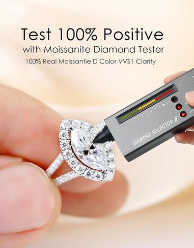 Marquise Cut Moissanite Engagement Ring For Women 18 K White Gold Plated S925 Sterling Silver Modern Ring For Her in Kuwait