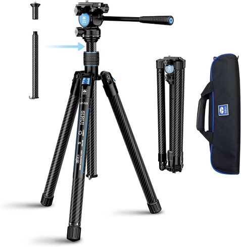 SIRUI 60" Carbon Fiber Tripod for Camera with 360° Panoramic Ball Head, Arca QR Plate, Compact Lightweight 2.1lbs Travel Tripod for DSLR Video Camcorder, Max Load 10kg, Traveler X-III in Saudi Arabia