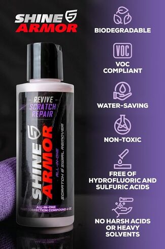 SHINE ARMOR Car Scratch Reducer - Repair, Protection, & Swirl Remover Polish 4 Fl Oz (Twin Pack) in Saudi Arabia