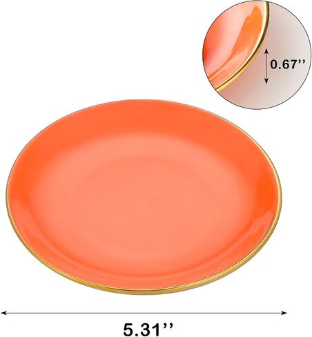 VanEnjoy 5.3 Inch Jewelry Dish Tray Small Jewelry Tray for Women White Ceramic Trinket Dish Catch All Tray for Ring Earring Necklace Bracelet Key in Saudi Arabia
