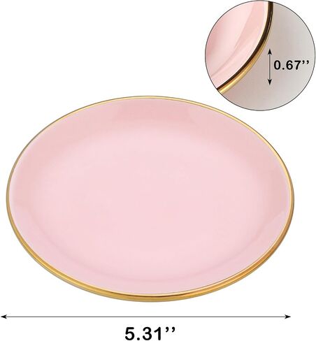 VanEnjoy 5.3 Inch Jewelry Dish Tray Small Jewelry Tray for Women White Ceramic Trinket Dish Catch All Tray for Ring Earring Necklace Bracelet Key in Saudi Arabia