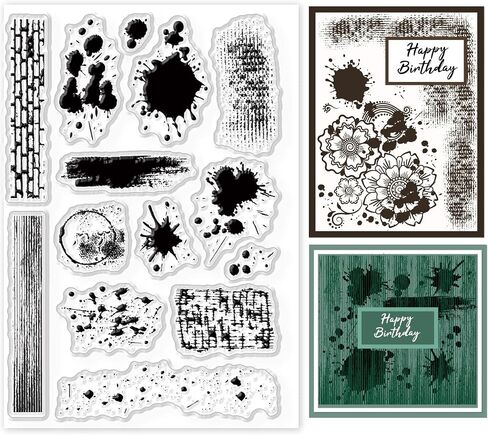 GLOBLELAND Linen Background Clear Stamps Cloth Frame Background Silicone Clear Stamp Seals for Cards Making DIY Scrapbooking Photo Journal Album Decoration in Saudi Arabia
