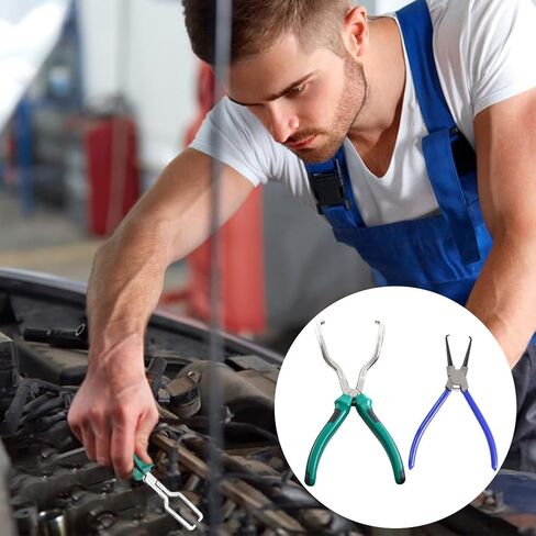 2pcs Electrical Disconnect Pliers Automotive Electrical Disconnect Pliers Set Rdiator Hose Clamp Pliers Automotive Long Spark Plug Removal Pliers for Electrical Connectors (2pcs/7inch) in Saudi Arabia