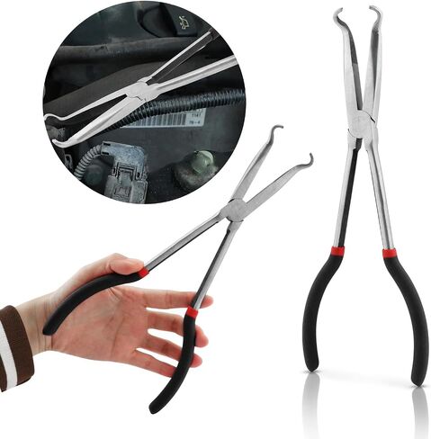 2pcs Electrical Disconnect Pliers Automotive Electrical Disconnect Pliers Set Rdiator Hose Clamp Pliers Automotive Long Spark Plug Removal Pliers for Electrical Connectors (2pcs/7inch) in Saudi Arabia