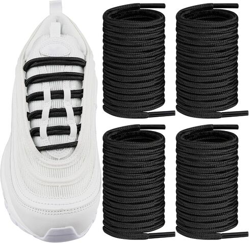 2 Pairs 4MM Round Shoelaces for Nike Air Max 97/95/720 Running Replacement Shoes Laces Strings in Saudi Arabia