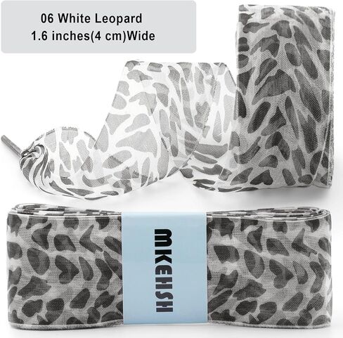 Snow Yarn Shoe Laces: Wide Leopard Flat Sneakers Shoelaces 2 Pair in Kuwait