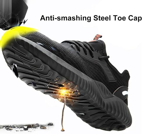 Steel Toe Work Shoes for Men and Women Comfortable Lightweight Work Safety Shoes Anti-Smashing & Anti-Puncture Indestructible Sneakers Slip Resistant Food Service Shoe in Saudi Arabia