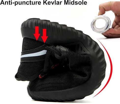 Steel Toe Work Shoes for Men and Women Comfortable Lightweight Work Safety Shoes Anti-Smashing & Anti-Puncture Indestructible Sneakers Slip Resistant Food Service Shoe in Saudi Arabia
