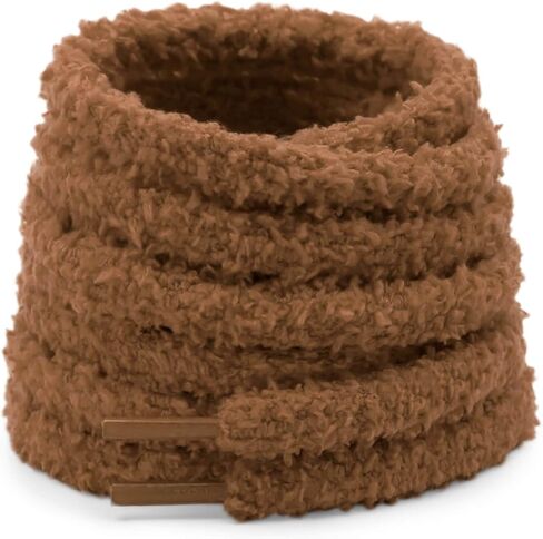 YJRVFINE Round Fuzzy Shoe Laces: Soft Plush Sneakers Shoelaces - 2 Pair in Saudi Arabia