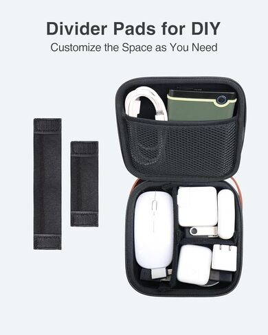 Luxtude Electronic Organizer Travel Case, Tech Organizer for Women, Hard Charger Case, Travel Tech Bag, Pink Electronics Bag, Travel Essentials for Apple Accessories/Magic Mouse/SD/Cash/Card/Pen in Kuwait