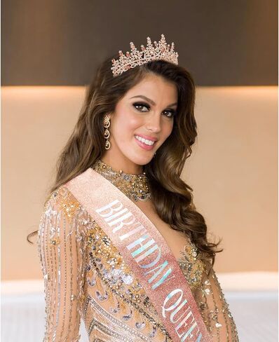 Rose Gold Glitter Crystal Tiara & 'Birthday Queen' Sash Set for Women - Crown and Sash for Girls Princess Party Decorations in Saudi Arabia