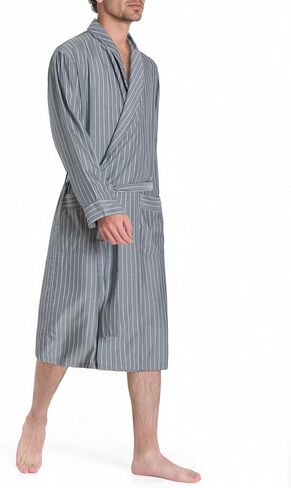 Latuza Men's Lightweight Robe Cotton Blend Knee Length Bathrobe in Saudi Arabia