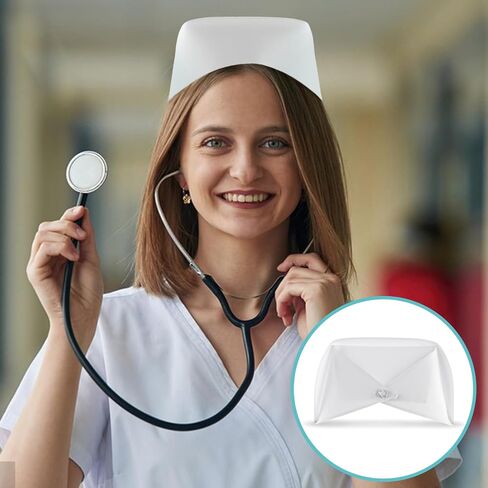 قبعة ممرضة مع دبوس ، ممرضة بيضاء عقال غطاء خمر قبعة التمريض لحفل المرأة in Saudi Arabia
