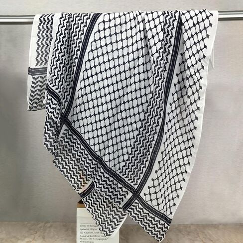 أزياء Keffiyeh - وشاح رأس البوليستر رأس - وشاح شال العربي للنساء الفتيات - أسلوب فلسطين وعلمه in Kuwait