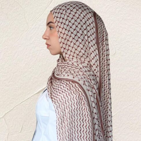 أزياء Keffiyeh - وشاح رأس البوليستر رأس - وشاح شال العربي للنساء الفتيات - أسلوب فلسطين وعلمه in Kuwait