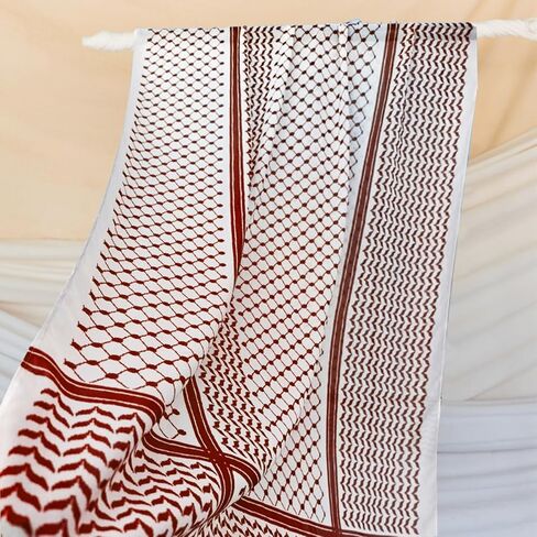 أزياء Keffiyeh - وشاح رأس البوليستر رأس - وشاح شال العربي للنساء الفتيات - أسلوب فلسطين وعلمه in Kuwait