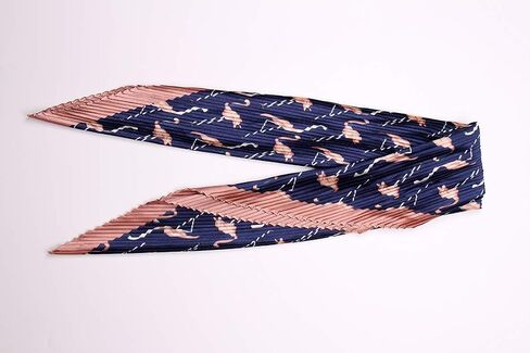Women Satin Head Scarf Silk Feeling Hair Scarf, Neck Bag Handbags Scarves, Pleated Rhombus in Saudi Arabia