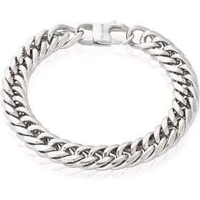 Invicta Bracelet for Men, Stainless Steel Chain Jewelry, Thick Double Curb, 11.5mm, 8.75"