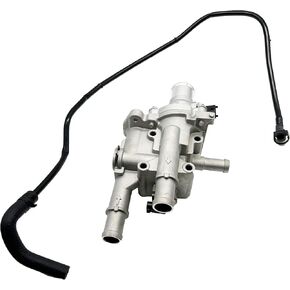 Aluminum Engine Coolant Thermostat Housing with Inlet Hose Compatible for Chevy Cruze Sonic Trax 1.8L