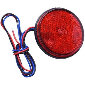 2x Rear Tail Brake Stop Light Red Universal Car Motorcycle Motorbike Round Reflector LED