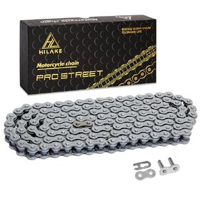420H Motorcycle Chain 132 Links Pro-Street Non O-Ring Heavy Duty Chain with 4Pcs Connecting Master Link (420H-132L)